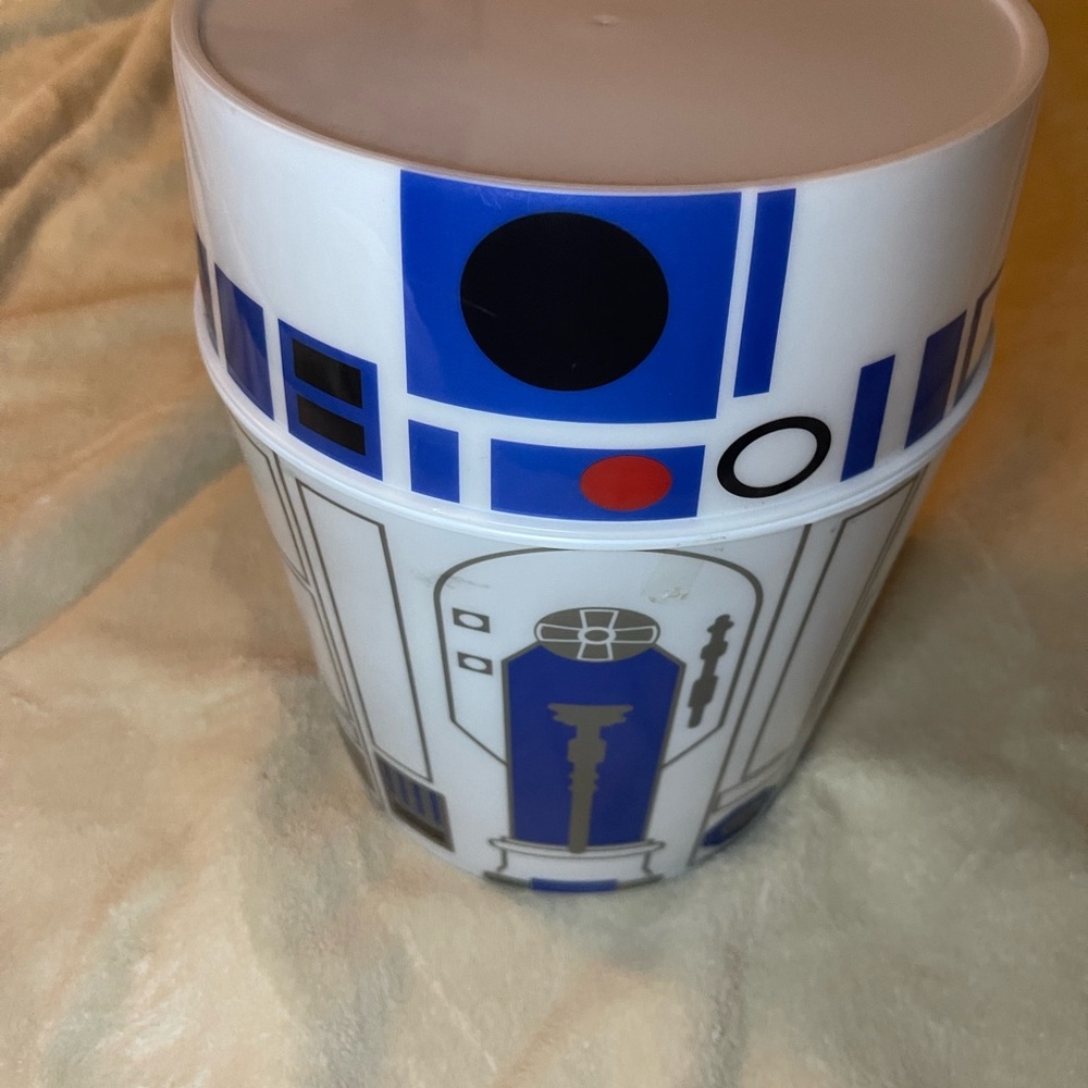 R2-D2 Star Wars 2-Piece Popcorn Tub and Bowl in One! RARE